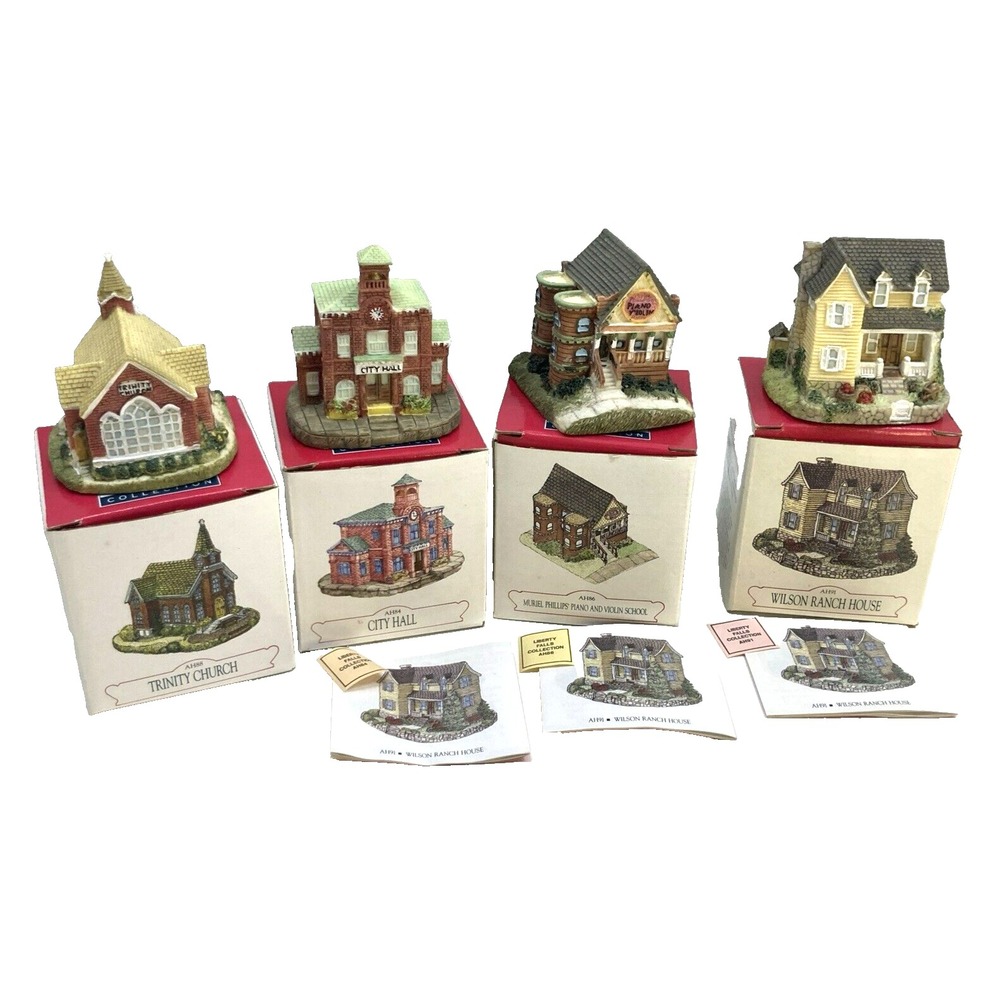 Vtg Lot Of 4 Liberty Falls Community Collection AH84 AH88 AH91 AH86‎